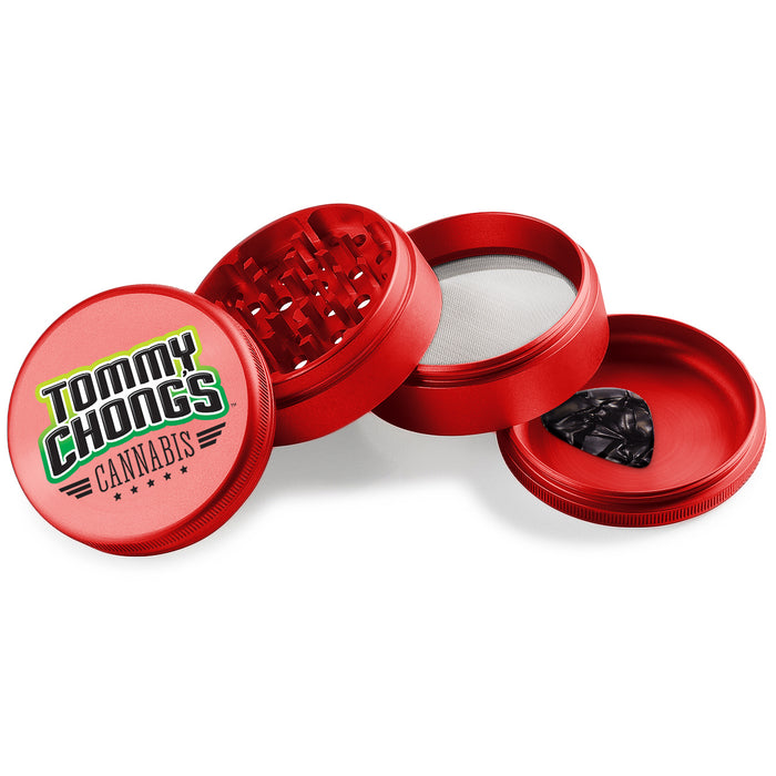 Beamer x Tommy Chong Aircraft Grade Aluminum LIFETIME WARRANTY 63mm 4-Piece Grinder (Full Color Designs)
