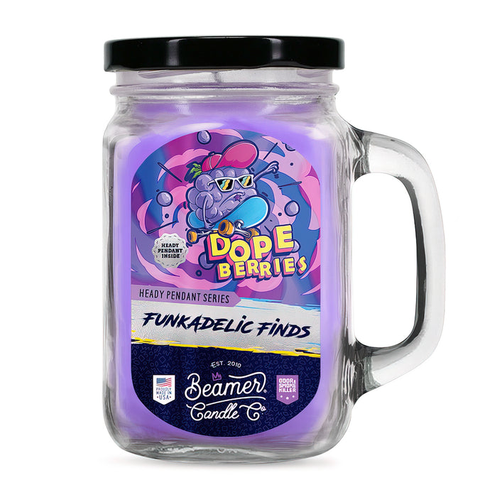 Beamer Candle Co. - Large Funkadelic Finds - Odor & Smoke Killer Collection - USA Made - 90 Hour Burn Time