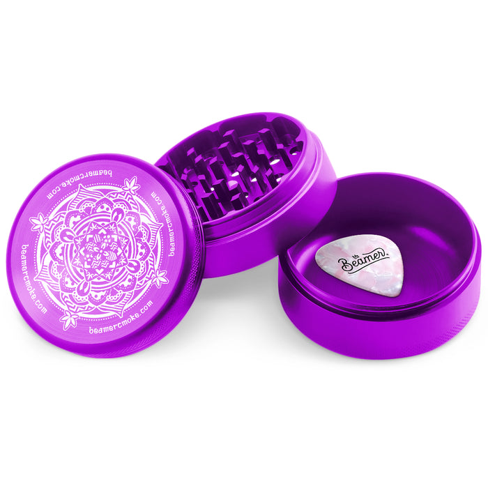 Beamer Aircraft Grade Aluminum LIFETIME WARRANTY "Double Extendo" 3-Piece 63mm Grinder