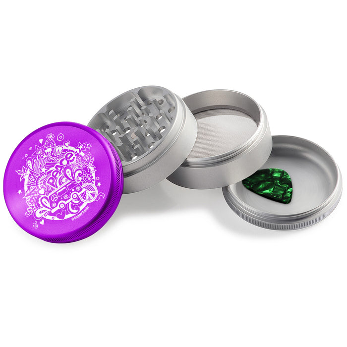 Beamer Aircraft Grade Aluminum LIFETIME WARRANTY 63mm 4-Piece Grinder (CNC Designs)