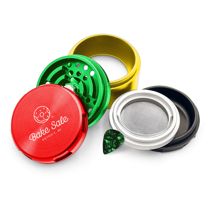 Bake Sale Aircraft Grade Aluminum LIFETIME WARRANTY “75 Frosted” 75mm 5-Piece Grinder