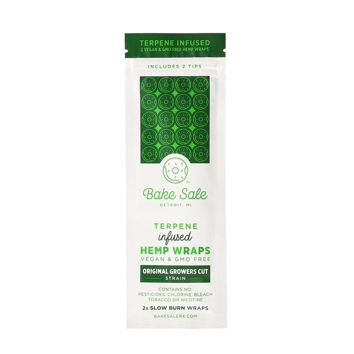 Bake Sale - Terpene Infused Herbal Wraps - 25ct Displays - 2ct Packs - 5 Flavors Available