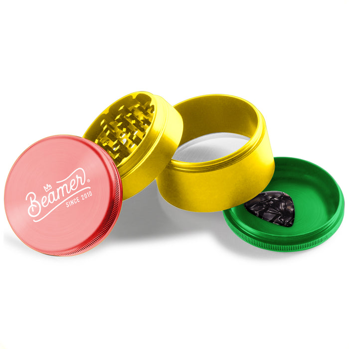 Beamer Aircraft Grade Aluminum LIFETIME WARRANTY Extended 63mm 4-Piece Grinder (CNC Designs)