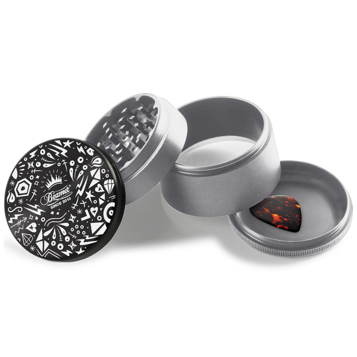 Beamer Aircraft Grade Aluminum LIFETIME WARRANTY Extended 63mm 4-Piece Grinder (CNC Designs)