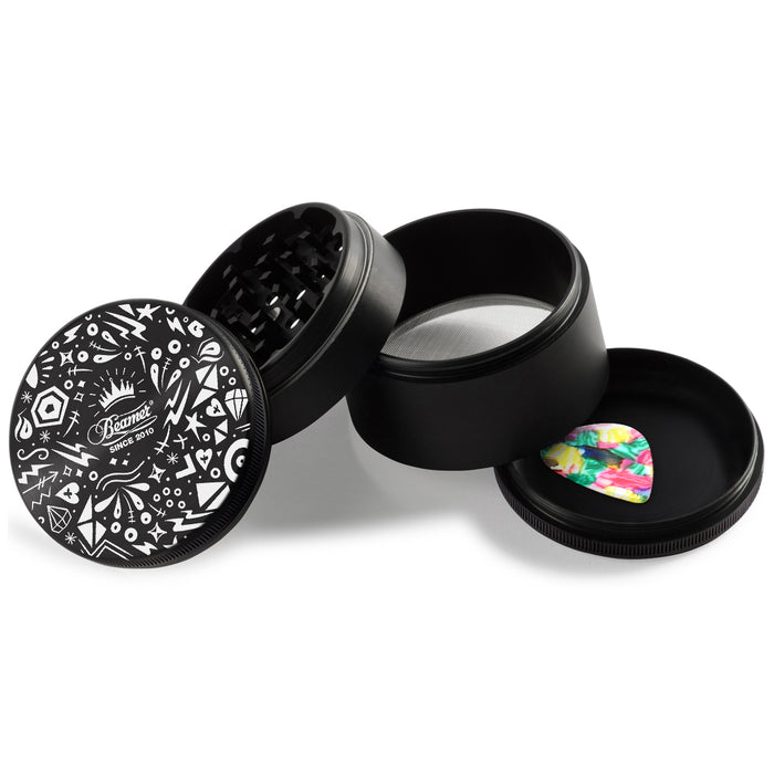 Beamer Aircraft Grade Aluminum LIFETIME WARRANTY Extended 63mm 4-Piece Grinder (CNC Designs)