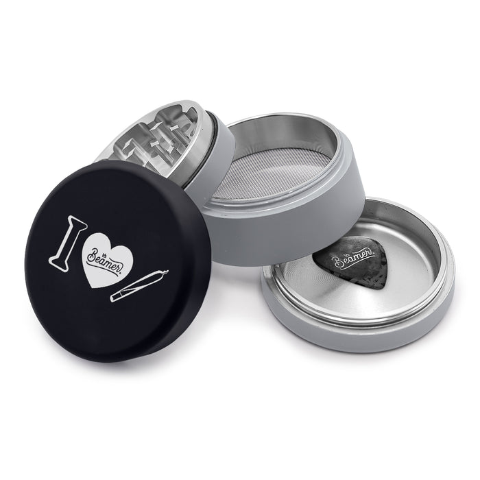 Beamer Aircraft Grade Aluminum LIFETIME WARRANTY "Gripper 3000" Soft Touch 63mm 4-Piece Grinder