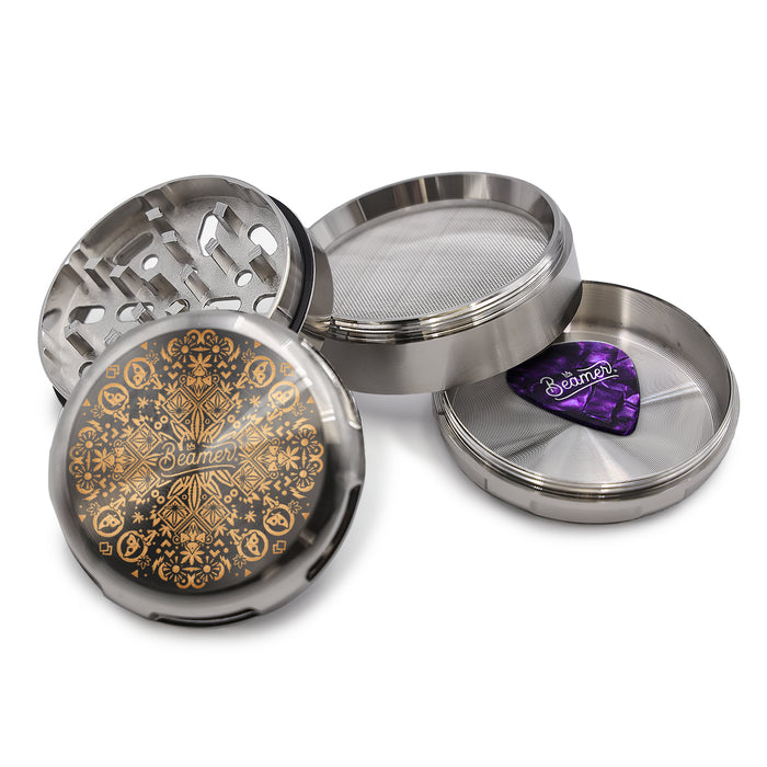 Beamer Aircraft Grade Zinc LIFETIME WARRANTY "Heavy Luminate" 63mm 4-Piece Grinder