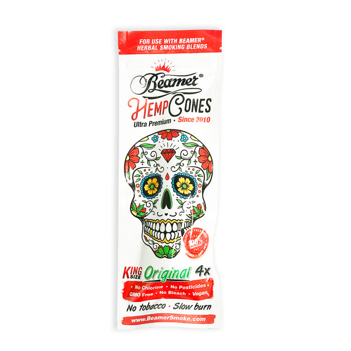 Beamer Non-GMO Vegan Hemp Cones - 2 Sizes Available - 4-Ct Packs