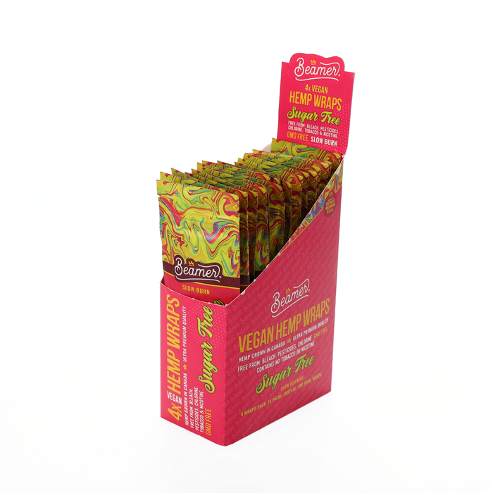 Beamer - Flavored Vegan Hemp Wrap - Non-GMO - Original Blunt Size - 4-Ct Packs - 5 Flavors Available