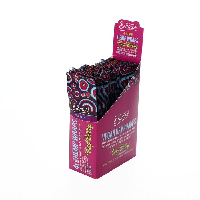 Beamer - Flavored Vegan Hemp Wrap - Non-GMO - Original Blunt Size - 4-Ct Packs - 5 Flavors Available