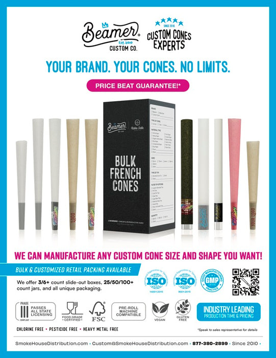 Beamer Custom Co. - Custom Bulk Cones & Tubes - 800ct box