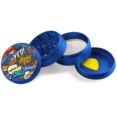 Beamer Aircraft Grade Aluminum LIFETIME WARRANTY 63mm 4-Piece Grinder (Full Color Designs)