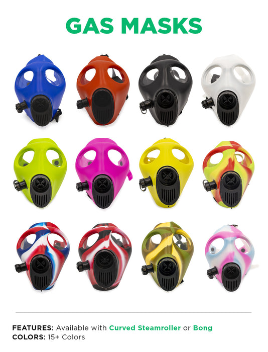 Beamer Gas Masks - Available with Steamroller or Bong attachment - CLOSEOUT SALE