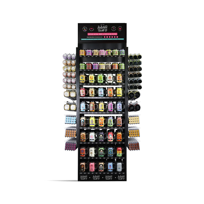 Beamer Candle Co. - USA Handcrafted Display - Large - Pre Mixed w/ All Scents, Sizes, Collections