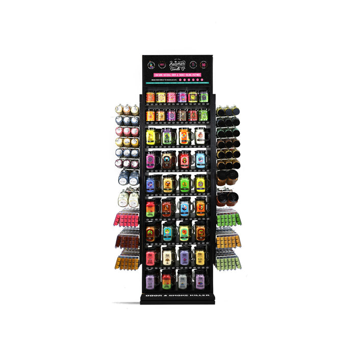 Beamer Candle Co. - USA Handcrafted Display - Large Spinning - Pre Mixed w/ All Scents, Sizes, Collections