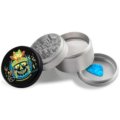 Beamer Aircraft Grade Aluminum LIFETIME WARRANTY Extended 63mm 4-Piece Grinder (Full Color Designs)