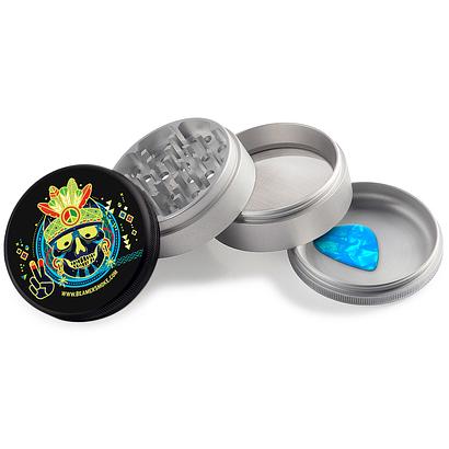 Beamer Aircraft Grade Aluminum LIFETIME WARRANTY 63mm 4-Piece Grinder (Full Color Designs)