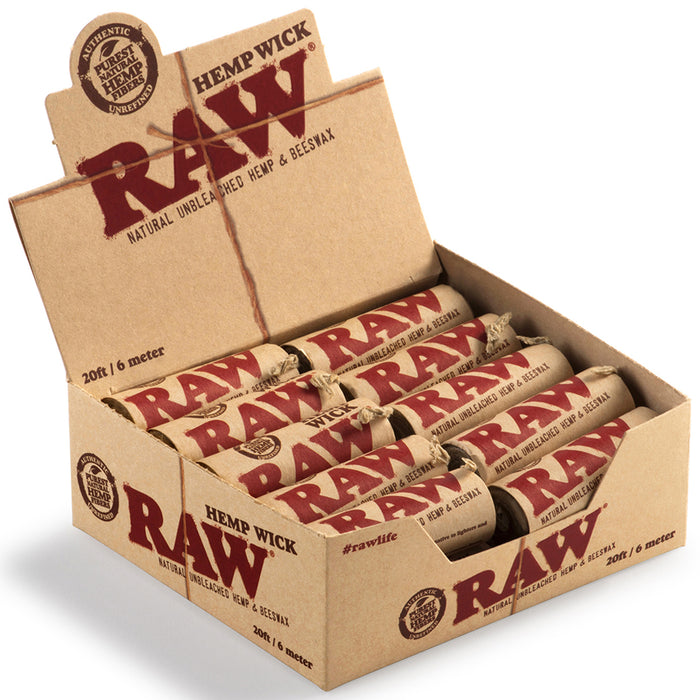 Raw 20ft/6m Eu Hemp Wick - 20-Ct Display