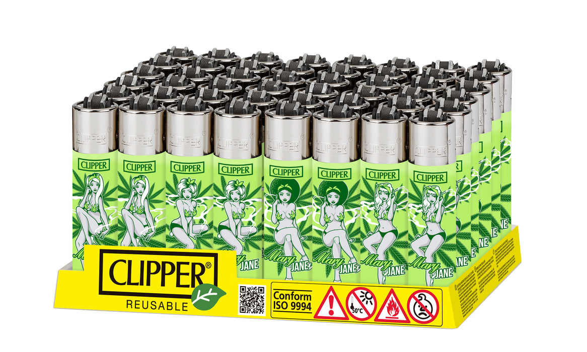 Clipper Leaves Collection Pinups Lighters - 48-Count Display