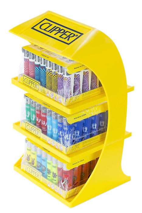 Clipper 3-Tier Plastic Display - Yellow Color