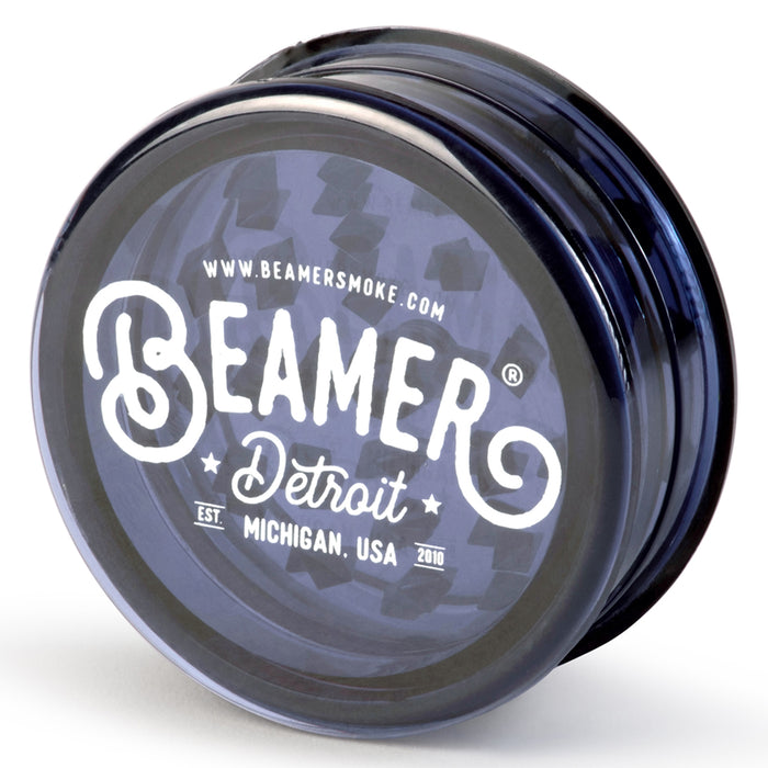 Beamer Virgin Acrylic 90mm 3-Piece Grinder W/ Storage Compartment - Detroit Logo Design