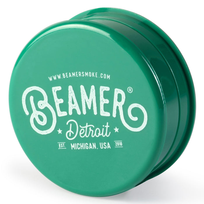 Beamer Virgin Acrylic 90mm 3-Piece Grinder W/ Storage Compartment - Detroit Logo Design