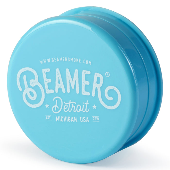 Beamer Virgin Acrylic 90mm 3-Piece Grinder W/ Storage Compartment - Detroit Logo Design