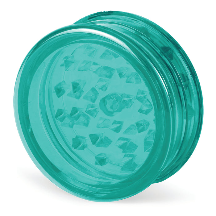 Beamer Virgin Acrylic 3-Piece 90mm Grinder W/ Storage Compartment - No Logo
