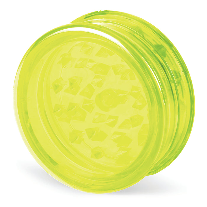 Beamer Virgin Acrylic 3-Piece 90mm Grinder W/ Storage Compartment - No Logo
