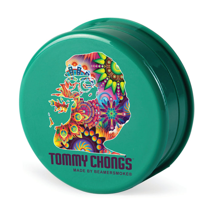 Beamer x Tommy Chong's Cannabis Virgin Acrylic 63mm 3-Piece Grinder W/Storage Compartment - Full Color Designs
