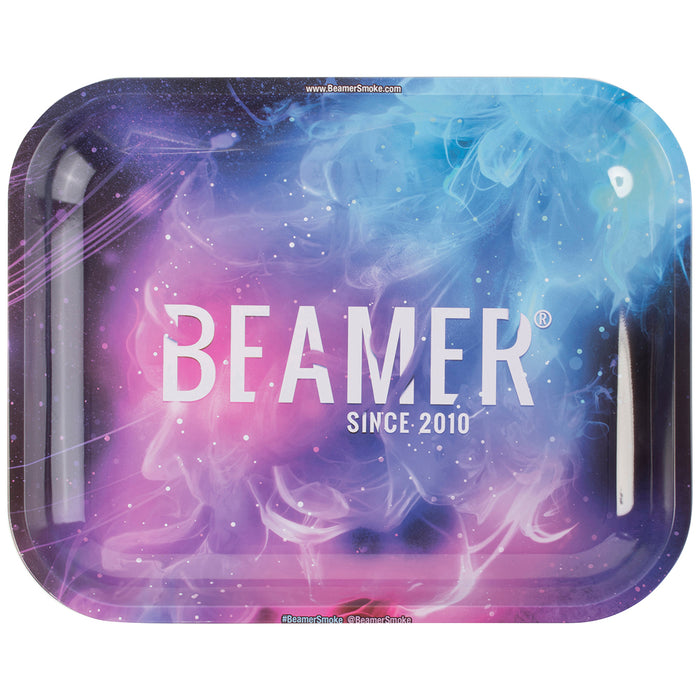Beamer Large Metal Rolling Tray, Outer Space - 13.5" x 11"