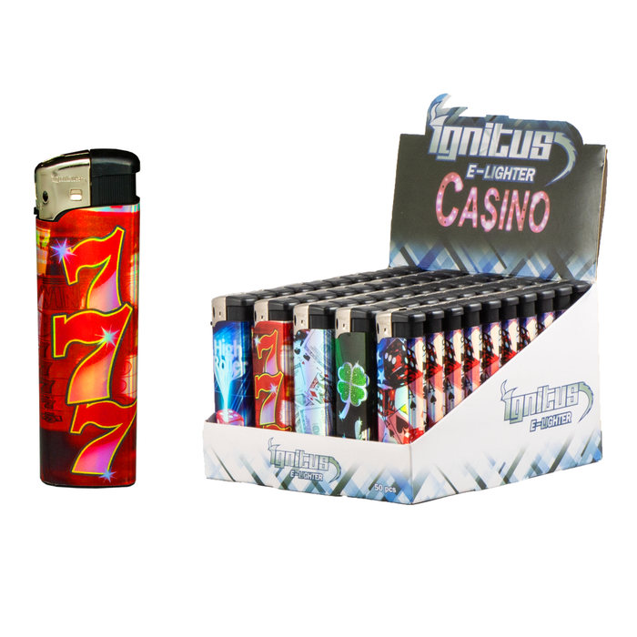 Ignitus Electronic Casino Design Lighters - 50-Ct Display