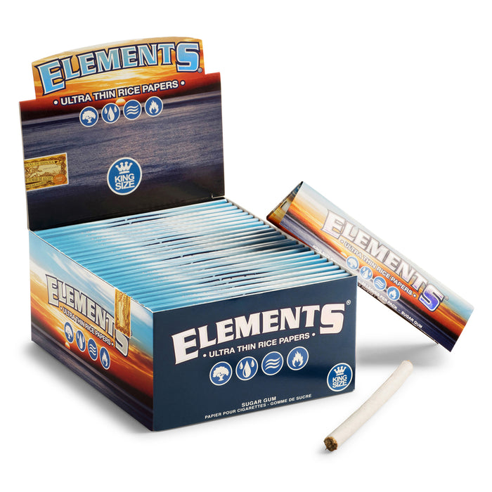 Elements King Size Rolling Papers - 50-Ct Display