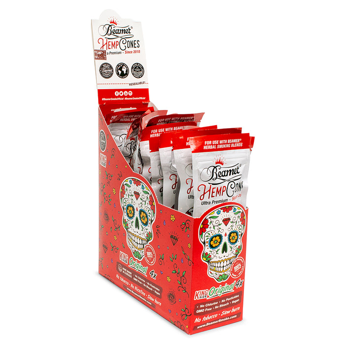 Beamer Non-GMO Vegan Hemp Cones - 2 Sizes Available - 4-Ct Packs