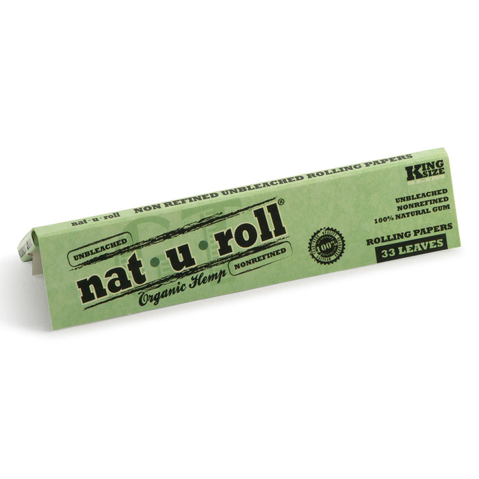 Nat-U-Roll Organic Hemp King Size Rolling Papers - 96-Ct Retail Display Jug