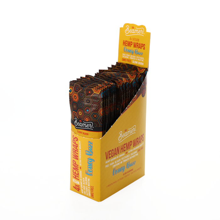 Beamer - Flavored Vegan Hemp Wrap - Non-GMO - Original Blunt Size - 4-Ct Packs - 5 Different Flavors
