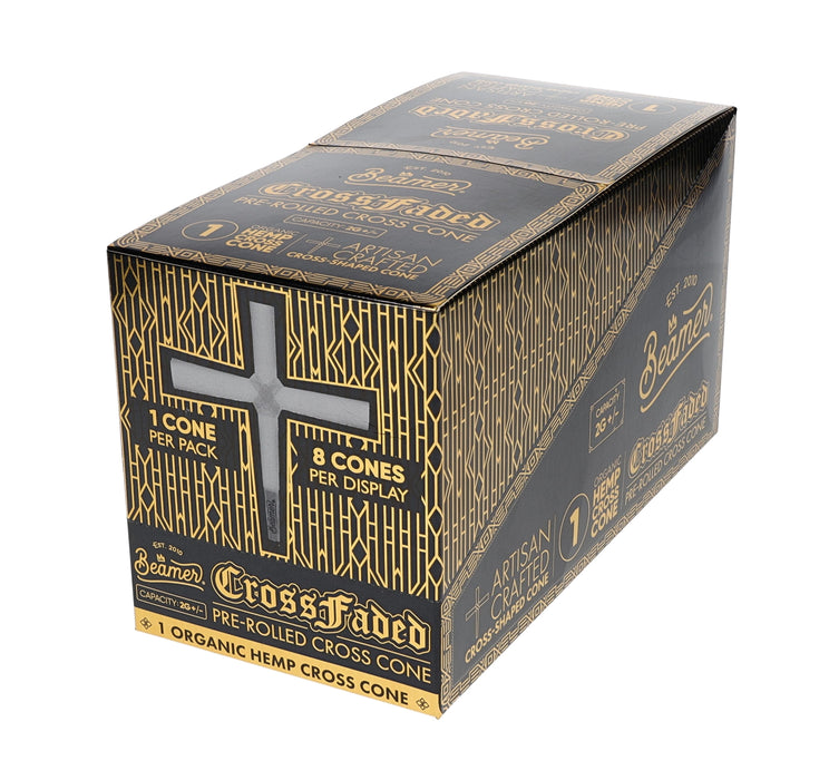 CrossFaded Pre-Rolled Cross-Shaped Cone - Exquisite French Paper