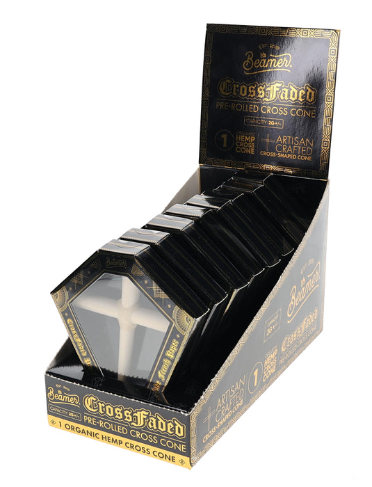 CrossFaded Pre-Rolled Cross-Shaped Cone - Exquisite French Paper