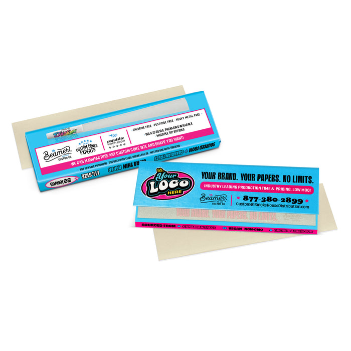 Custom Rolling Papers - 1 1/4 and King Size - 25 Ct Displays