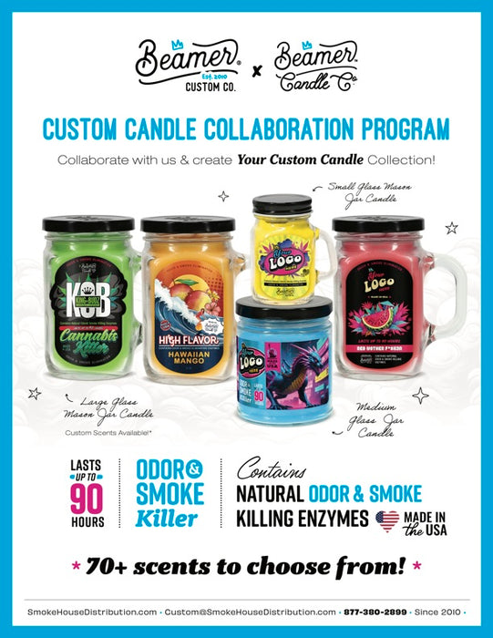 Beamer Custom Co. - Custom Odor & Smoke Killer Candle Collab - Medium Jar