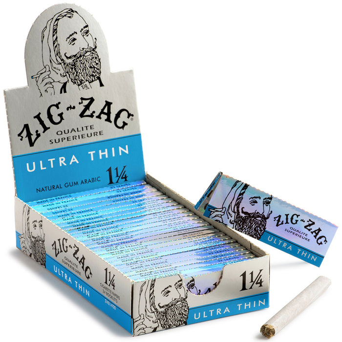 Zig Zag Ultrathin 1 1/4 Size Rolling Papers - 24-Ct Display