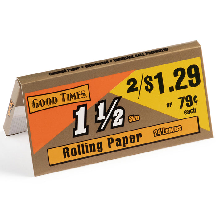 Good Times 1 1/2 Size Rolling Papers - 100-Ct Retail Display Jug
