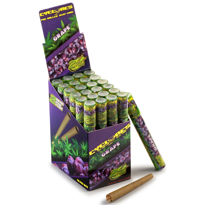 Cyclones Hemp Cones, Grape Flavor - 24-Ct Display