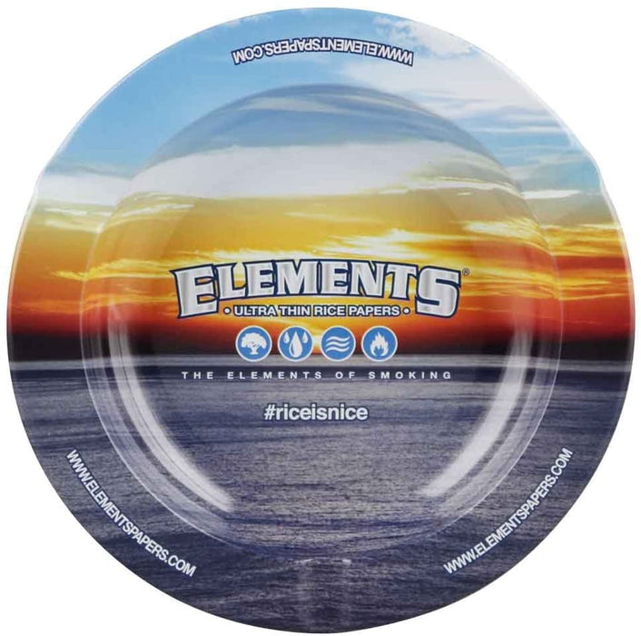 Elements Metal Ashtray with Magnet Back, Blue Color - 5.5" Diameter