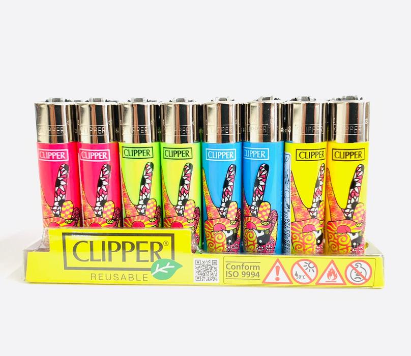 Clipper Hippie Collection Hippie Lighters - 48-Count Display