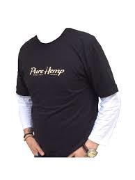 Pure Hemp T-Shirt Logo Design, Black Color