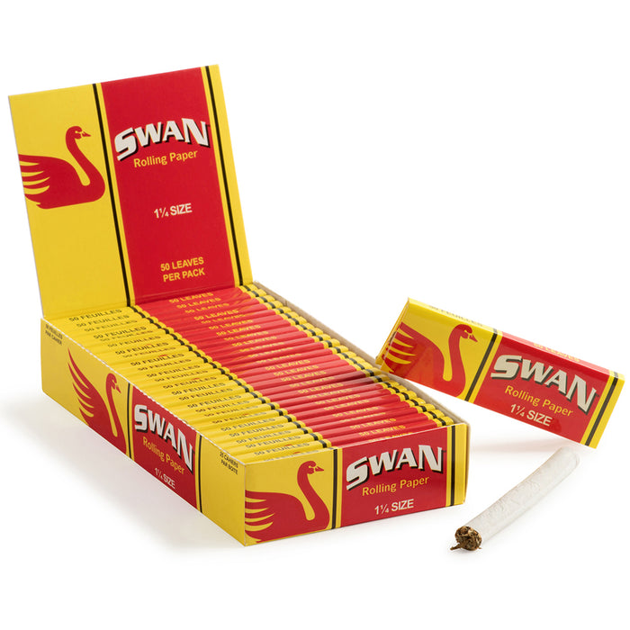 Swan Red 1 1/4 Size Rolling Papers - 25-Ct Display