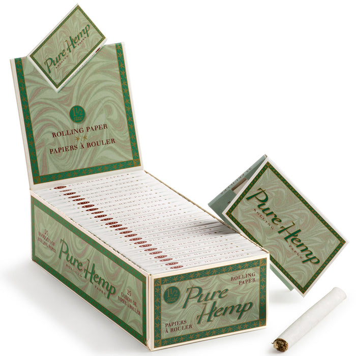 Pure Hemp Classic Single Wide Size Rolling Papers - 25-Ct Display