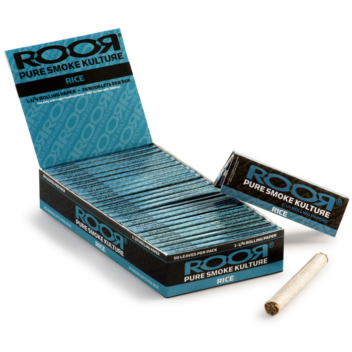 Roor Rice 1 1/4 Size Rolling Papers - 25-Ct Display