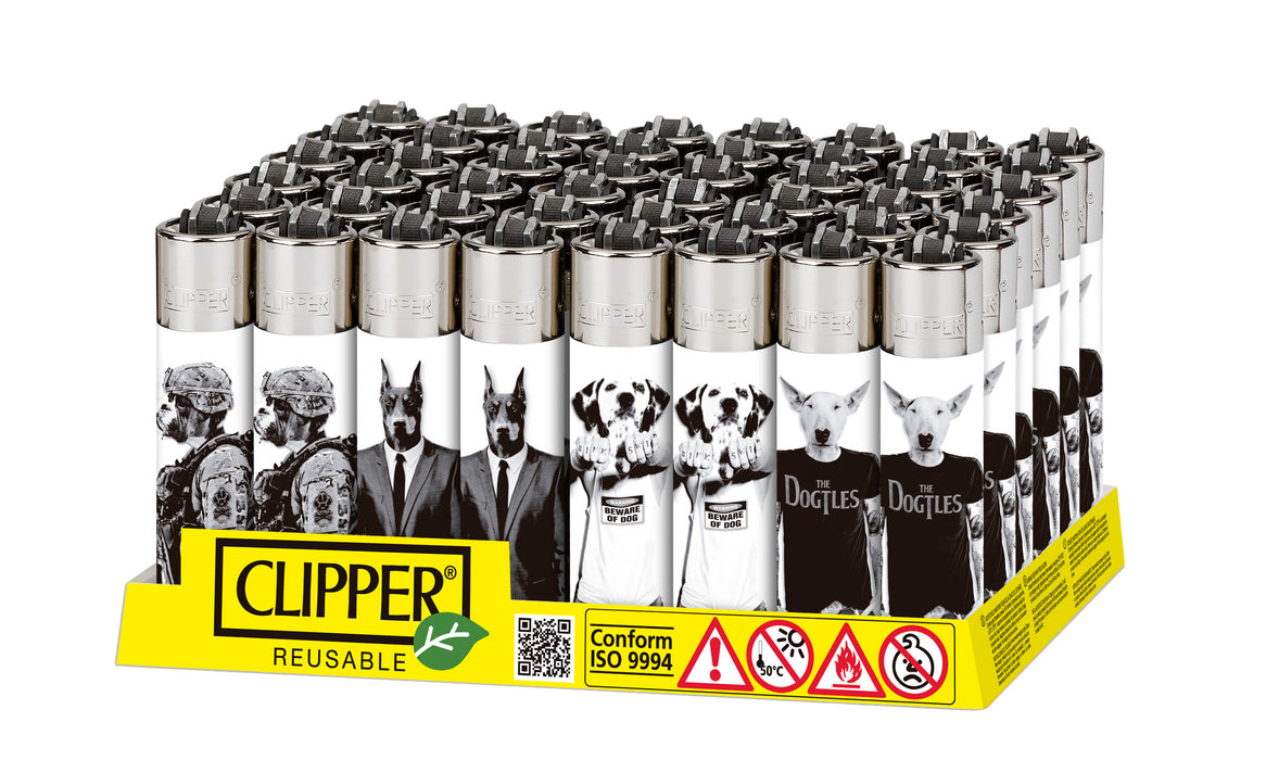 Clipper Animals Collection Doggies Lighters - 48-Count Display